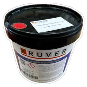 Kruver UV Varnish Matt AS B/F - Vernice UV Flexografica Opaca per carta e film plastici BENZOFENONE-FREE